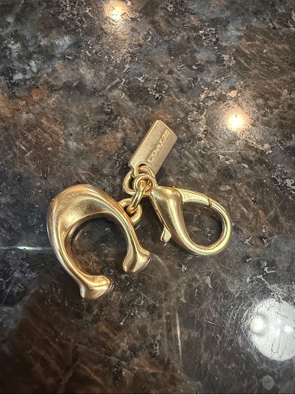 Coach Gold-Tone Horseshoe Key Charm